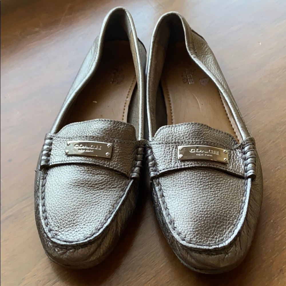 Coach Silver/Pewter Loafer size 8.5